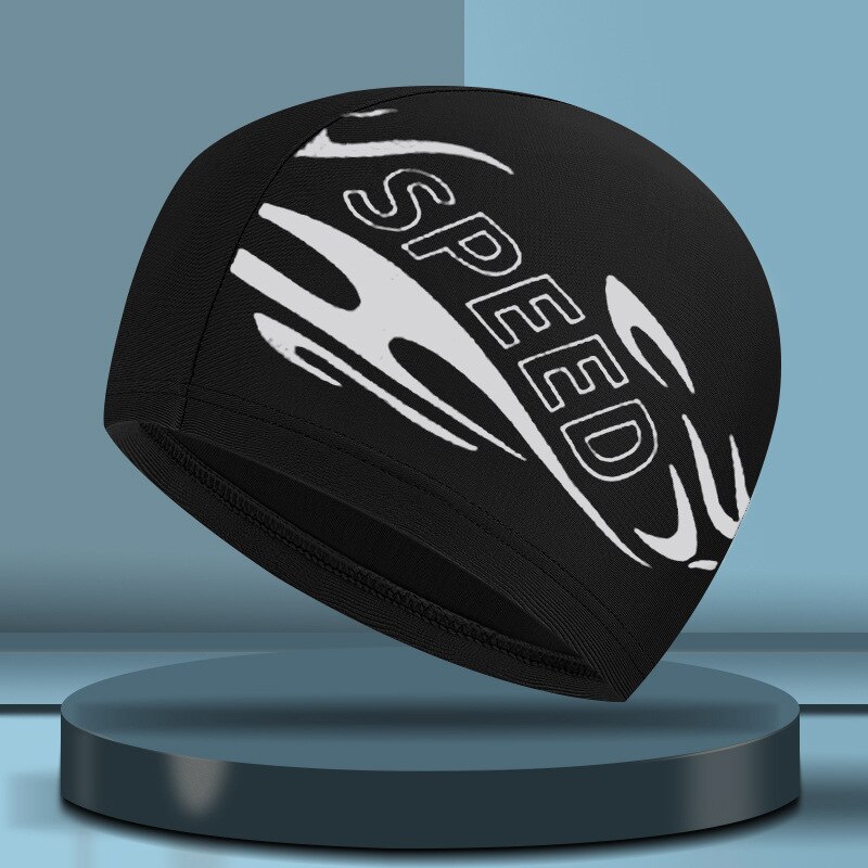 Gorros de natación para hombres y mujeres adultos, gorro de piscina deportivo de pelo largo, elástico, impermeable, tela de PU, protege las orejas, tamaño libre
