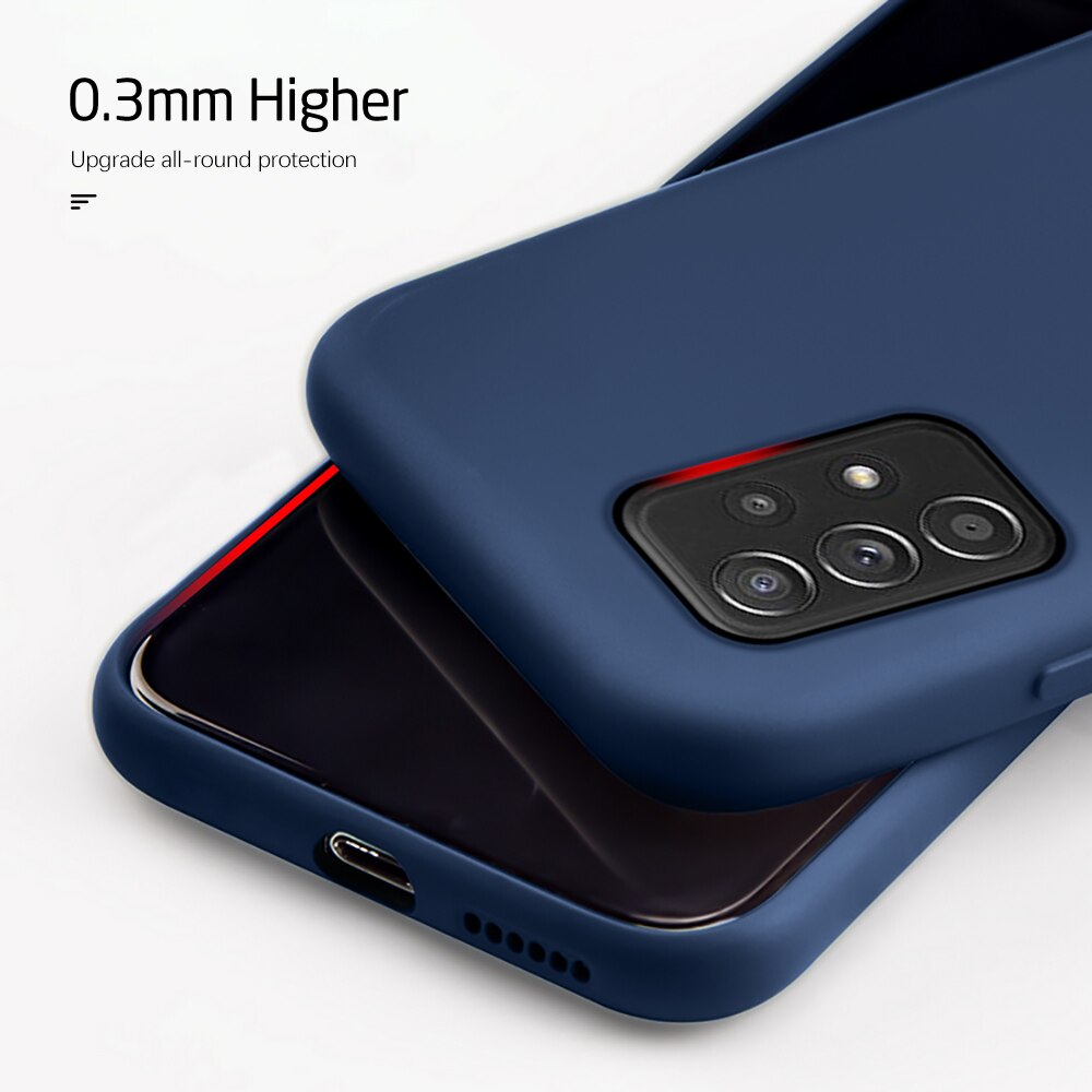 Coques pour Samsung A72 Cas Silicone Liquide Souple Protège la Coque pour Samsung GalaxyA72 Galaxy A72 72 4G/5G Antichoc Coque