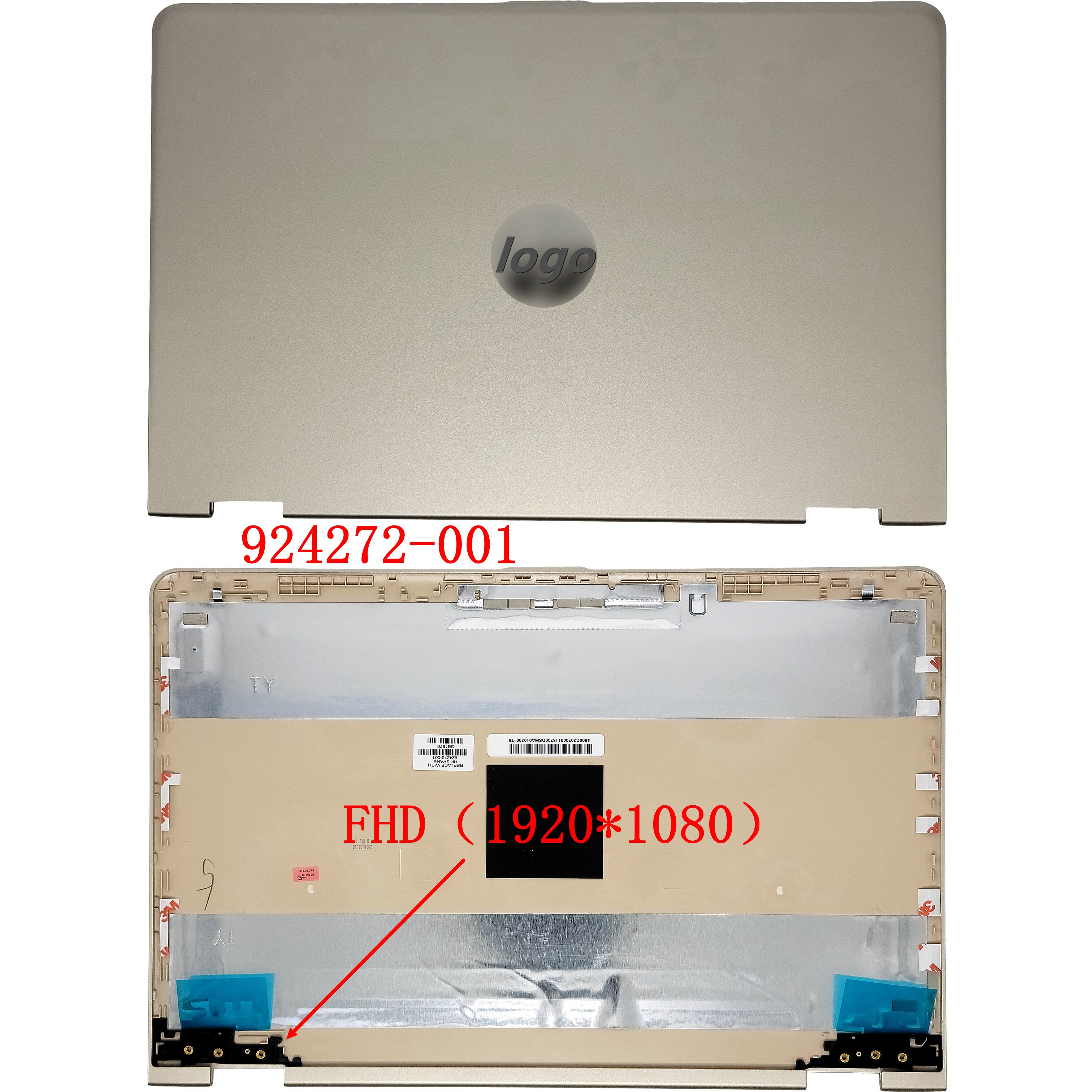 Originele Voor Hp Pavilion X360 14-BA Back Cover Top Behuizing Case Lcd Rear Deksel 924269-001 924270-001 924271-001 924272-001: Golden FHD 924272-00
