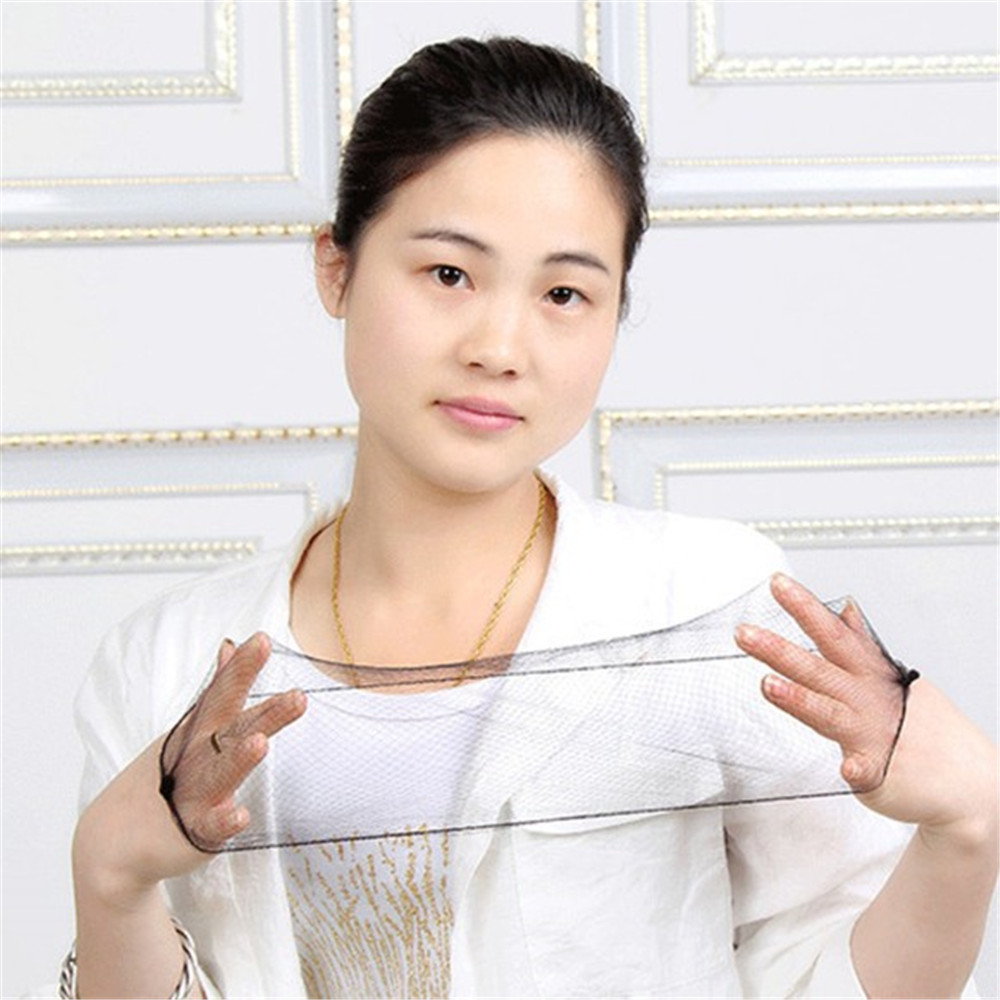 Pelucas de redes para el cabello, malla Invisible con borde elástico para estilizar el cabello, líneas suaves para bailar, deportivas, tejido, 10 uds.