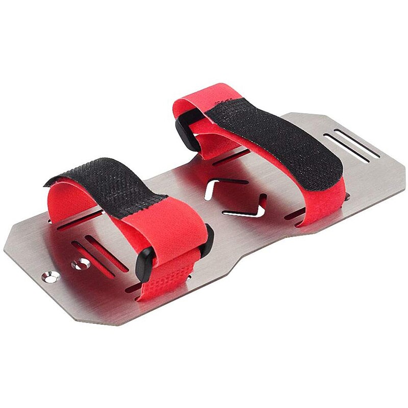 TRX-6 Placa de bandeja de batería adicional de acero inoxidable 150X65mm con lazo para 1/10 coche trepador de control remoto Traxxas TRX6