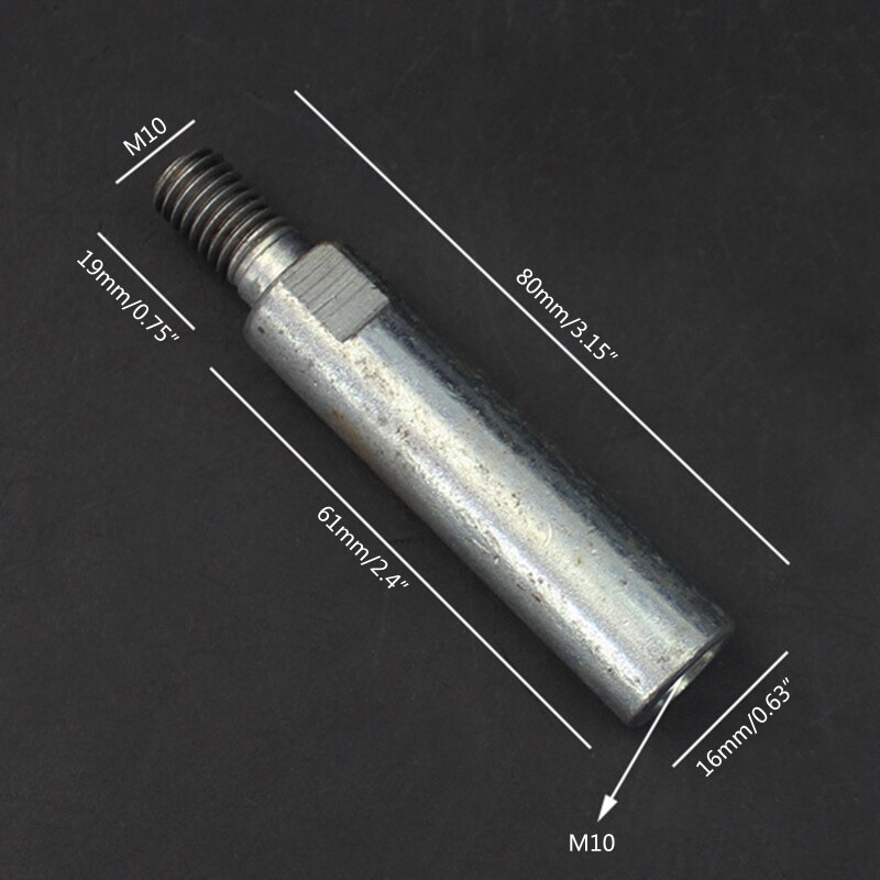 Heavy Duty M10 Gewinde Adapter Verlängerung Stange Winkel Grinder Verlängerung Welle Zubehör Schleifen Polieren Maschine Adapter