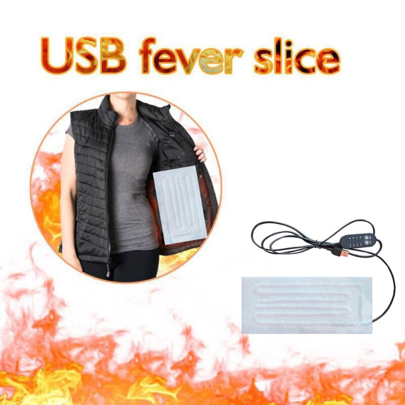 B36C USB Heating Mat 5V Heating Element Film Heater Pads for ​Camping Warmer