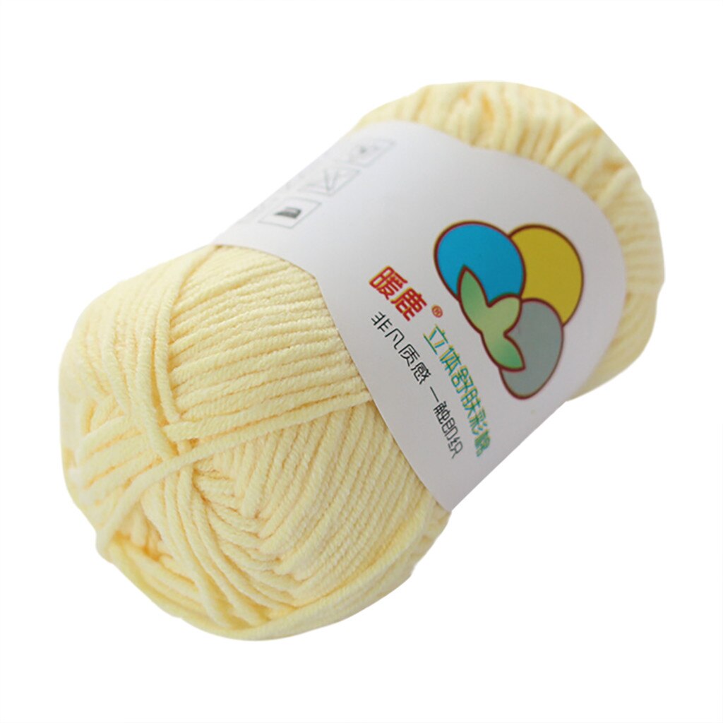 Effen Kleur Hand-Geweven 5 Strengen Van Melk Katoen Warme Zachte Sjaal Trui Wol Draad Hilos Para Tejer Een ganchillo Haak