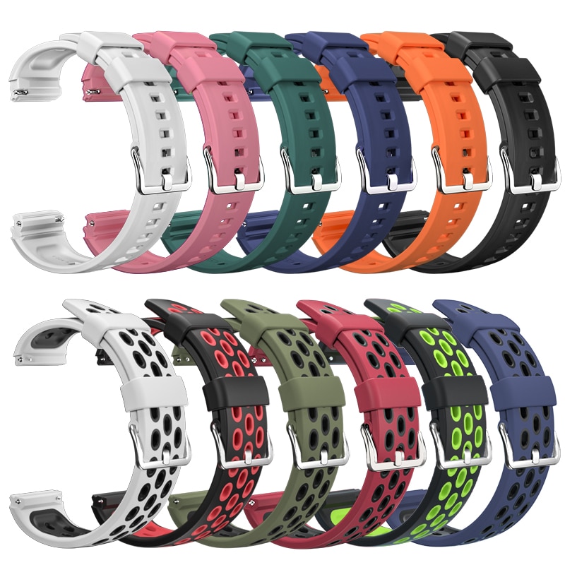 För huawei klocka  gt 2e remmar silikon ersättningsband topp klockarmband armband huawei  gt2e dubbelfärgad rem