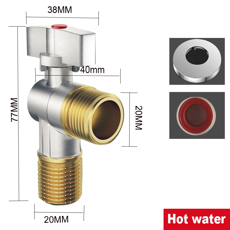 Brass and cold water inlet ball valve G1/2" bathroom kitchen sink stop valve toilet connection water pressure regulator