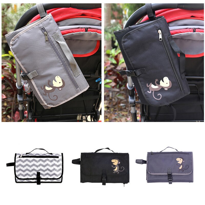 Baby bärbar hopfällbar blöjbyte vattentät matta snygg väska reseförvaring skötbord clutch baby care pro