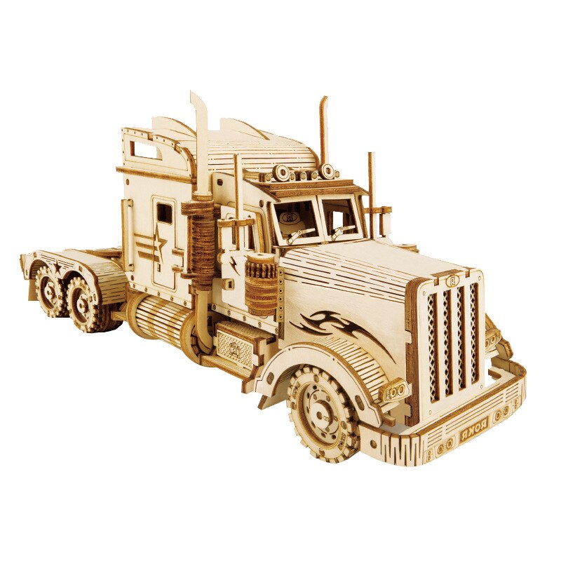 Diy 3D Houten Puzzel Trein Clockwork Gear Drive Locomotief Montage Model Building Kit Speelgoed Cadeau Voor Kinderen Tieners: MC502