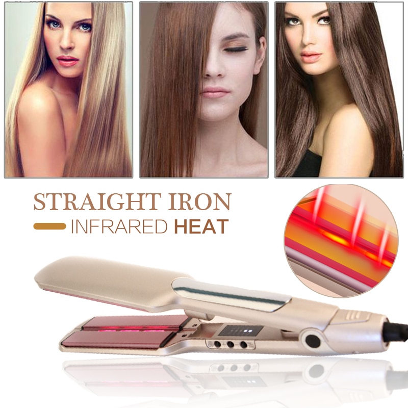 Professionele Infrarood Stijltang Keramische Stijltang Haar Rechttrekken Titanium Platen Smoothing Hair Styling Tools