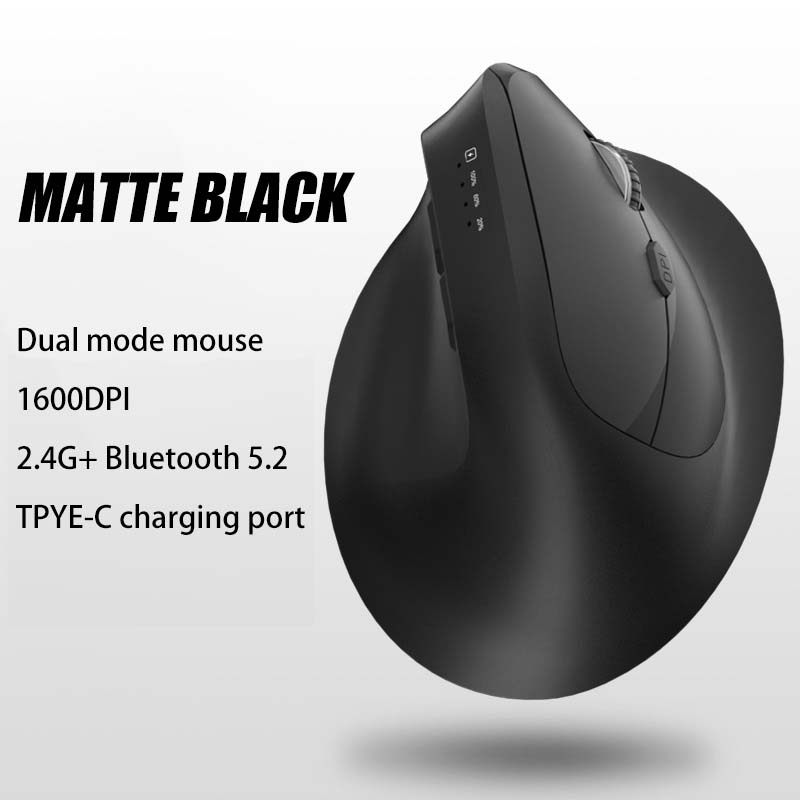 Xiaomi Bluetooth Vertical Mouse Tri-Mode Ergonomic 9600 DPI Adjustable Optical Silence Gaming Mouse Office Dormitory Comfortable: Red