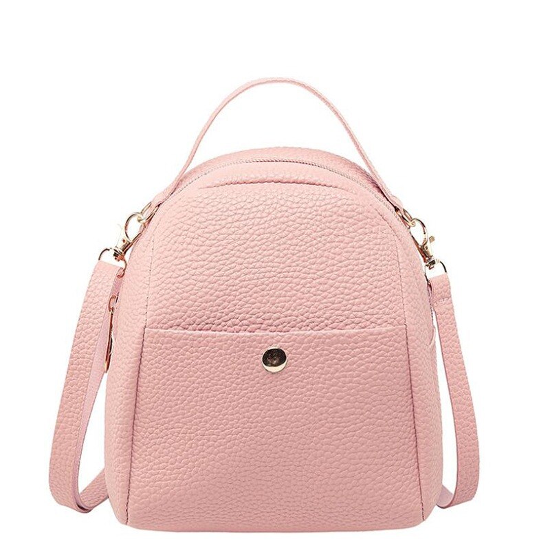 Korean Style Girls' Backpack Multi-Function Small Back Pack Women Shoulder Hand Bags Female Bagpack School Bag Pack: pink 3