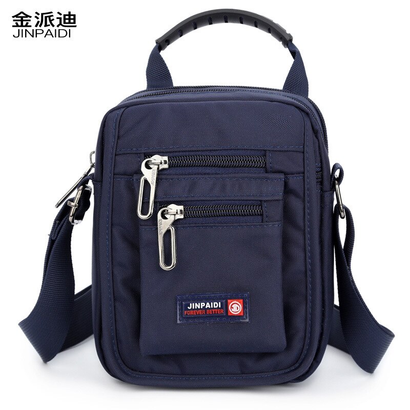 Waterproof Nylon Shoulder Bag Diagonal Bag Men's Bag Men's Casual Business Briefcase: dark blue