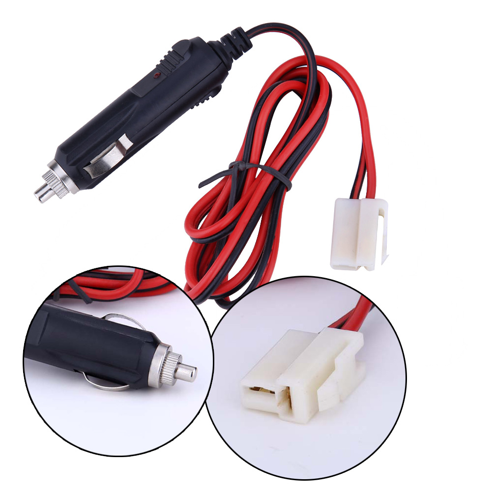 1 enchufe macho de 12V para coche, adaptador de encendedor de cigarrillos, Cable de alimentación con Cable de 1M, aplicable al enchufe de encendedor de cigarrillos