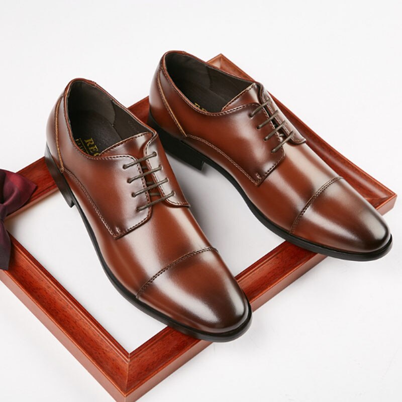 Men's business shoes formal dress men's shoes gentleman's shoes microfiber leather men's shoes wedding shoes men's work shoes