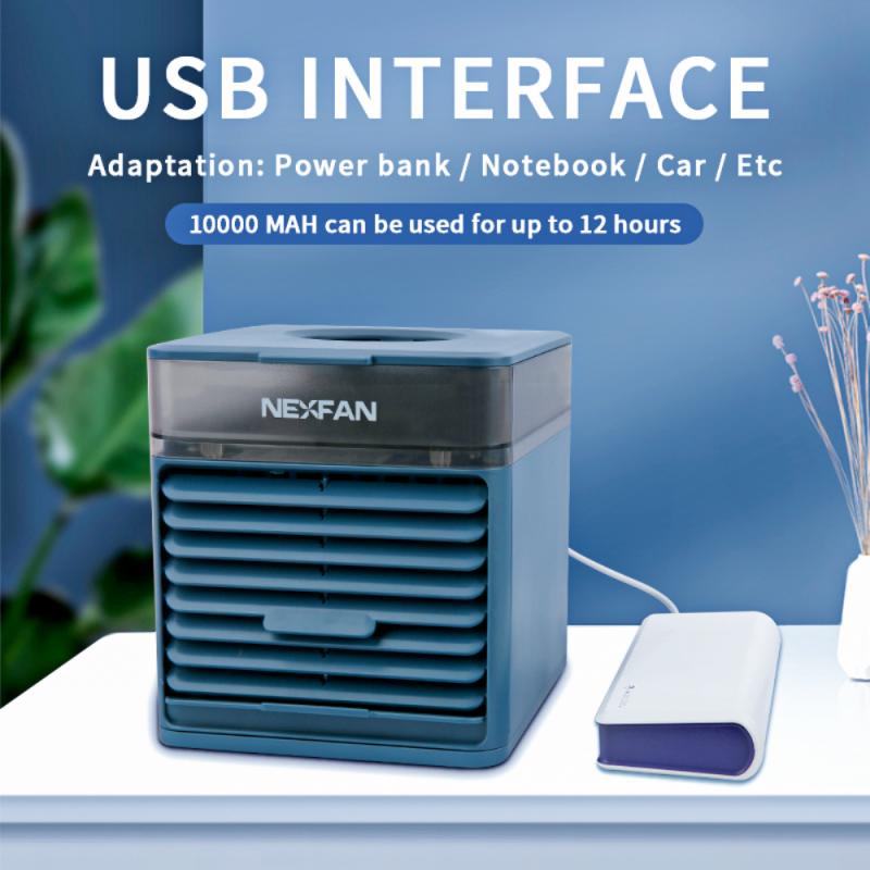 Mini Portable Air Conditioner 3 Speeds 7 Colors Light Conditioning Humidifier Purifier USB Desktop Air Cooler Fan 500 ML Tanks