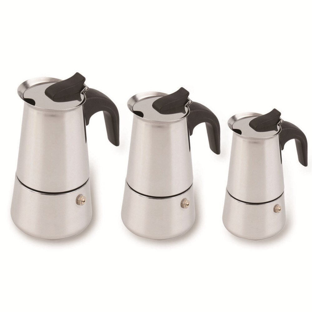 2/4/6 cups Moka coffee kettle maker/moka pot,Espresso kettles coffee makers pot stainless steel moka coffee machi