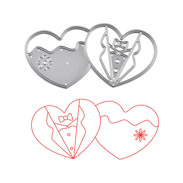 YaMinSanNiO Tie Baard Gentleman Stempels en Matrijzen Metalen Stansmessen Scrapbooking Stencil Ambachten Die Cuts voor Card Making: DMAL093
