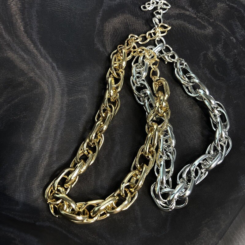 punk retrò 100 legato breve quantità collo catena donna semplice canapa spessa catena personalità gioielli collana.