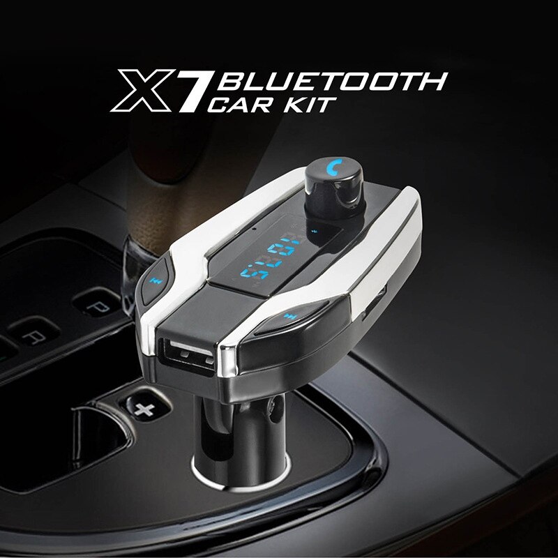 Bluetooth Car Kit Fm Transmitter Radio Adapter FM Modulator Freisprechen Musik Mp3 USB-Player Audio Für Smartphone X7