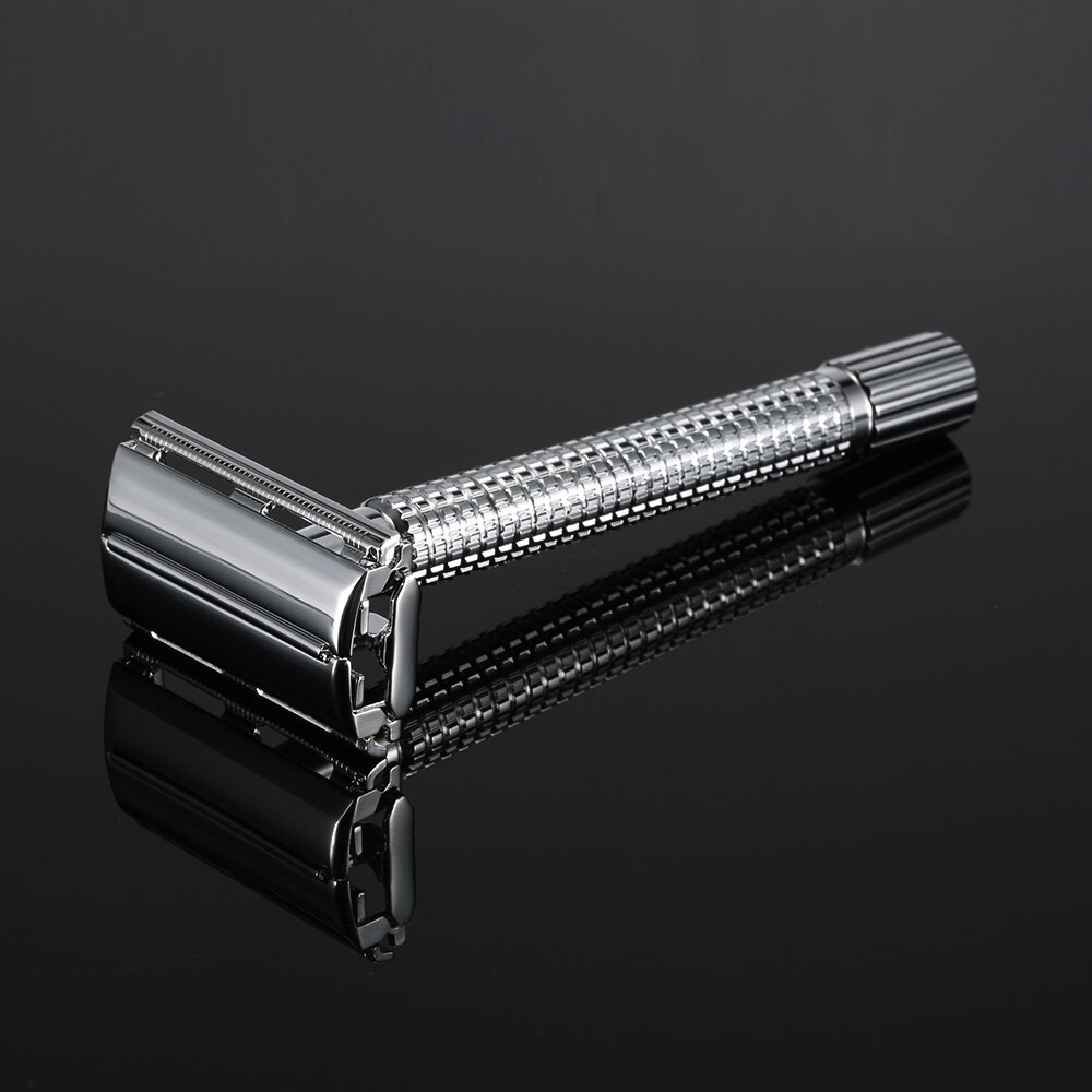 Barber Stainless Steel Double Edge Safety Razor Traditional Men's Double-edge Shaving Razor Manual Beard Razor Barber Tool