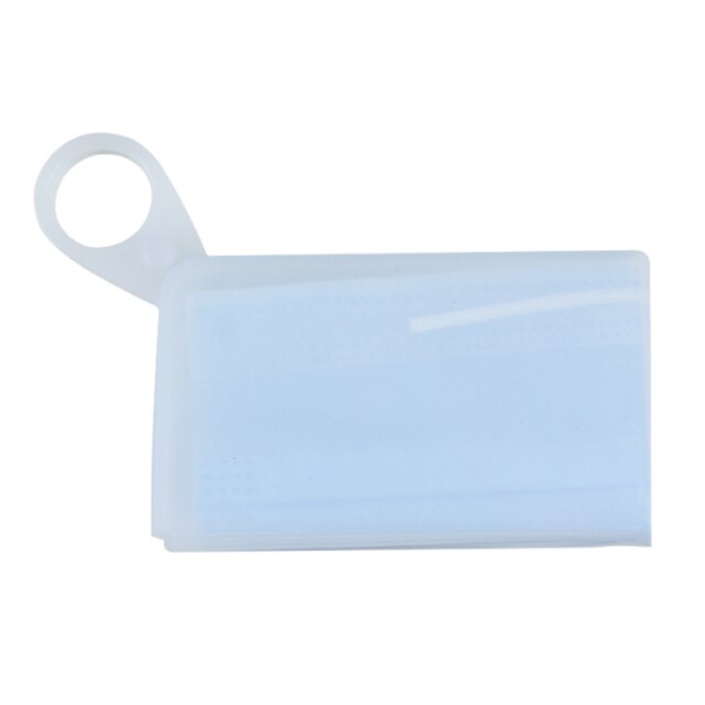 Silicone masque facial dossier de stockage Portable étanche à la poussière masques jetables étui support extérieur réutilisable organisateur sacs de rangement: White