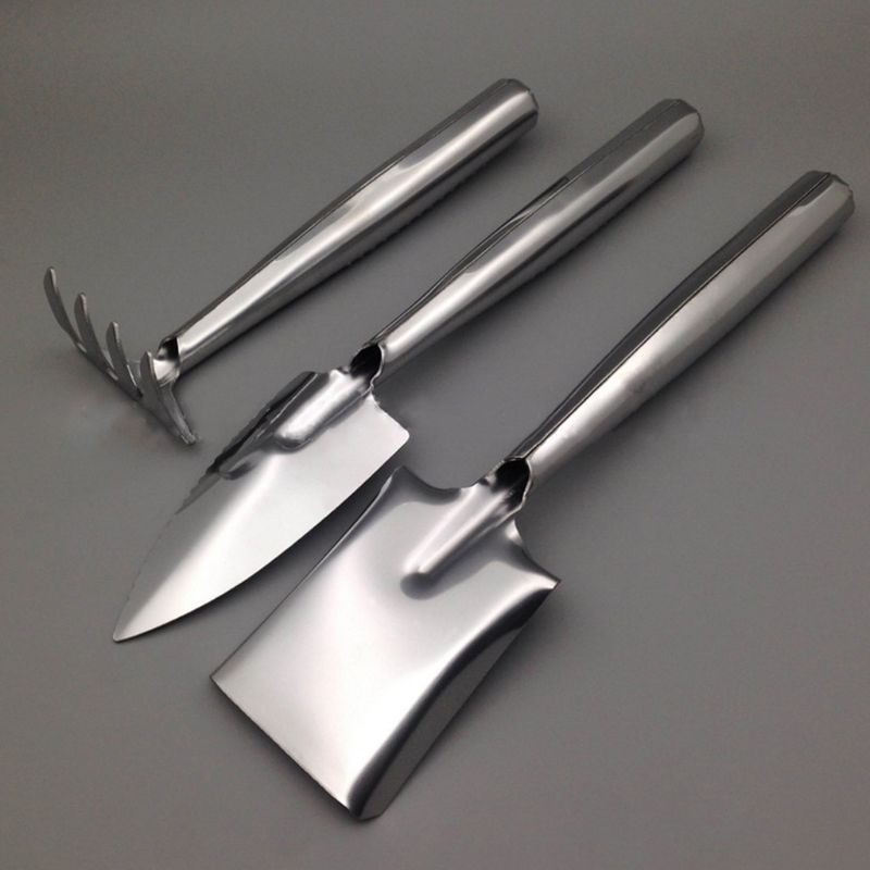 3 Pcs Hand Transplant Shovel and Harrow Hand Rake with Non-Slip Ergonomic Handle Gardening Kit Digging Trowel Bonsai Farming
