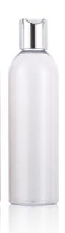 10 stuks/partij 250ml schijfvormige dop fles lege plastic huisdier lotion fles reisformaat plastic flessen voor shampoo: Duidelijk