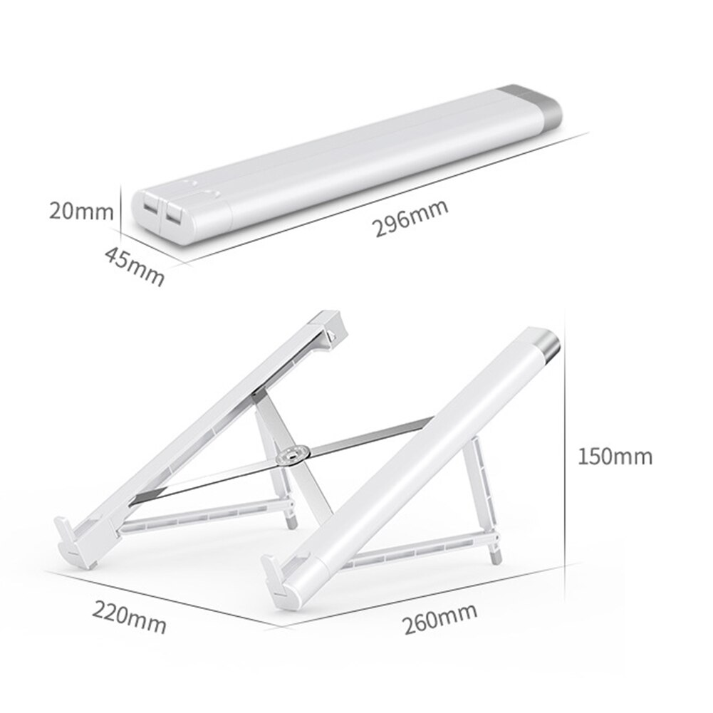 Laptop Holder Foldable Laptop Stand Adjustable Laptop Riser Bracket Notebook Cooling Rack Suitable For Notebook / Tablet / Book
