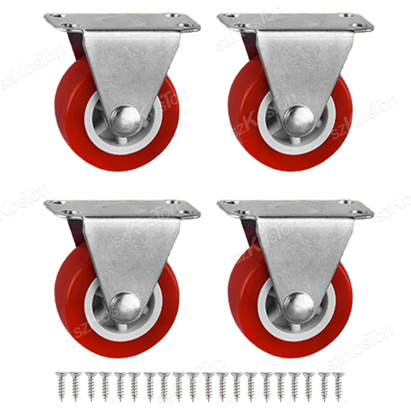 4Pcs Furniture Caster 1/1.25/1.5/2 inch PVC Universal Wheel Swivel Caster Roller Wheel For Platform Trolley Accessory Furniture: 3 inch / black