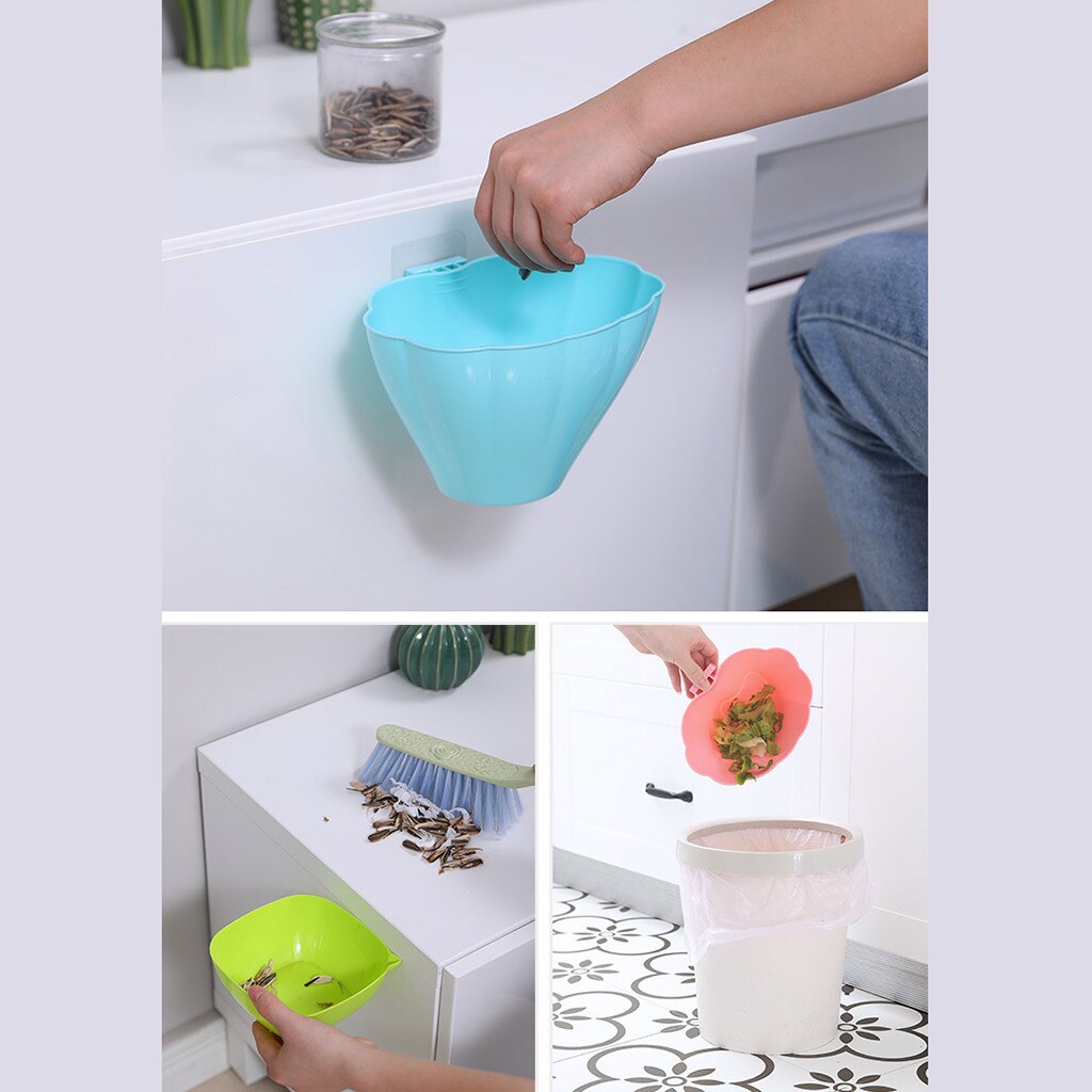 Kitchen Cabinet Door Hanging Trash Bin Trash Can Wall Mounted Container Trash Home Household Cleaning Tools Waste Bins