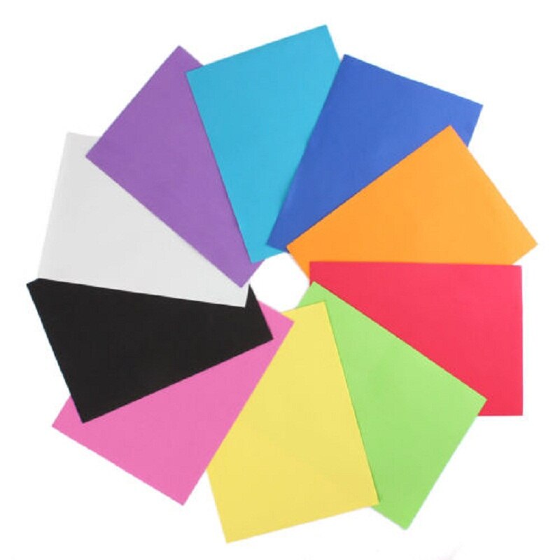 10pcs/lot DIY Multicolor Sponge Foam Paper Fold Scrapbooking Paper Craft 20*30*0.1cm Thick Manual Cardboard