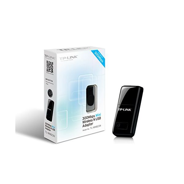 Wi-Fi Adapter TP-Verknüpfung Mini TL-WN823N 300N 2,4 GHz QSS USB Schwarz