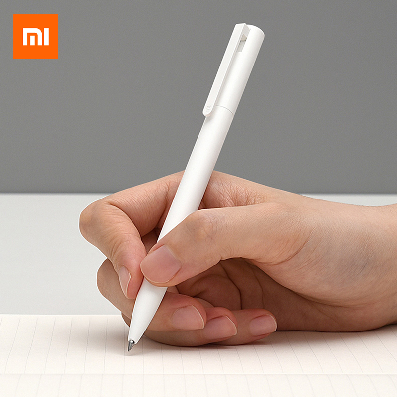Originele Xiaomi Mijia Gel Pen 9.5Mm Geen Cap Schrijven Pen Zwitserland Refill Balpen Japan Blauw/Zwarte Inkt school Schrijven Pen