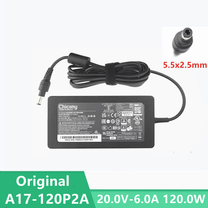Original Chicony A17-120P2A A120A057Q AC Adapter 20V 6A 120W 5,5x2,5mm Ladegerät Für Intel NUC Laptop Netzteil