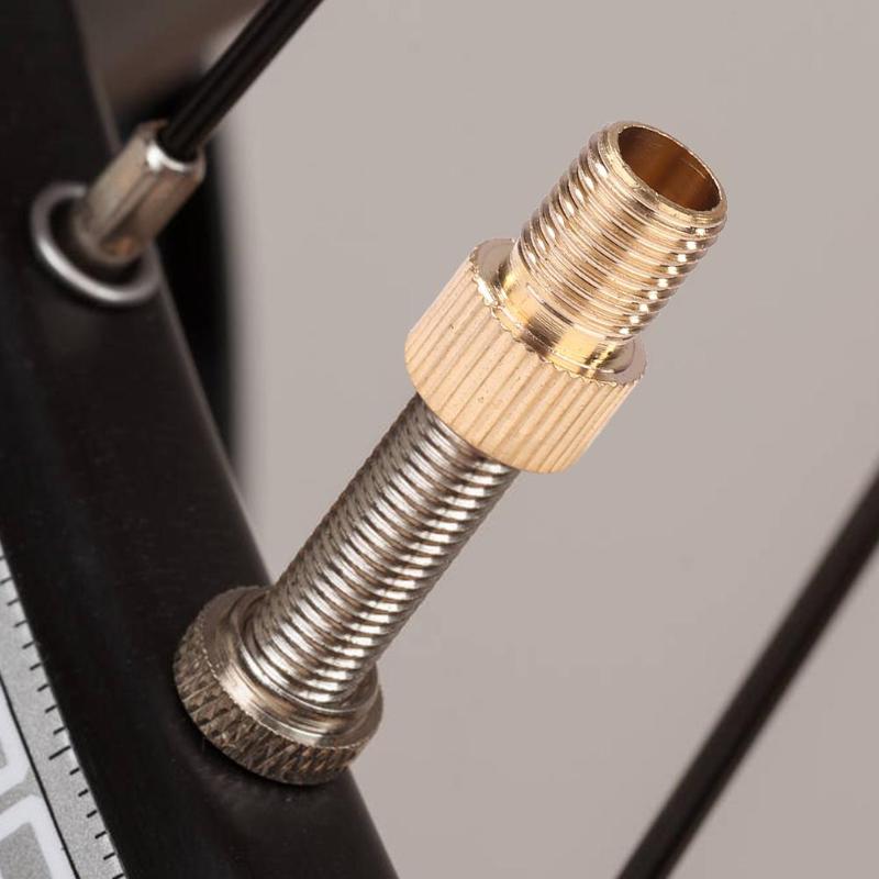 Boquillas de conversión de válvula de bicicleta de aleación de aluminio, adaptador de válvula Presta, accesorios de ciclismo, 3/8 piezas
