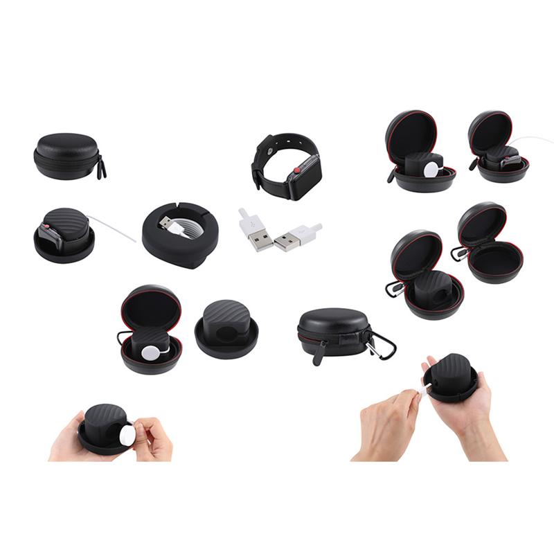 Boîte de transport Portable noir, boîtier de rangement de poche Mini boîte pour Apple Watch, boîte de rangement de poche