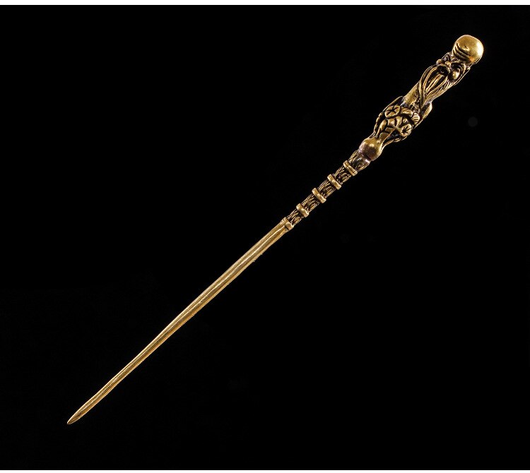 Aiguille de passage de cigares rétro en laiton, fumeur de cigares Portable, drague percée créative, sculpture, aiguille de Ventilation en spirale, outils pour cigares: Fang Tian painting