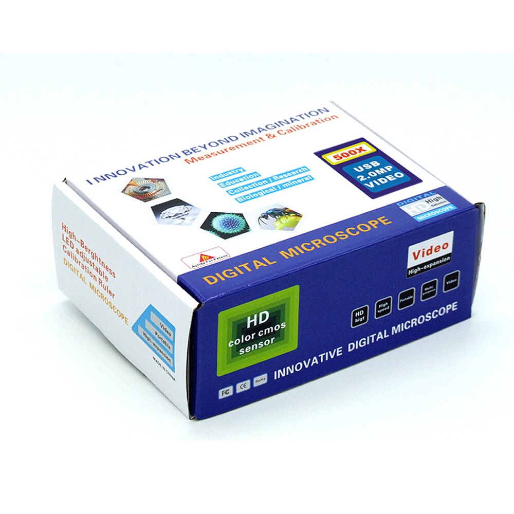 1PC USB Digital Microscope 1X ~ 500X Continuous Magnification for Industry, Education, Collection/Research, Biological/Mineral