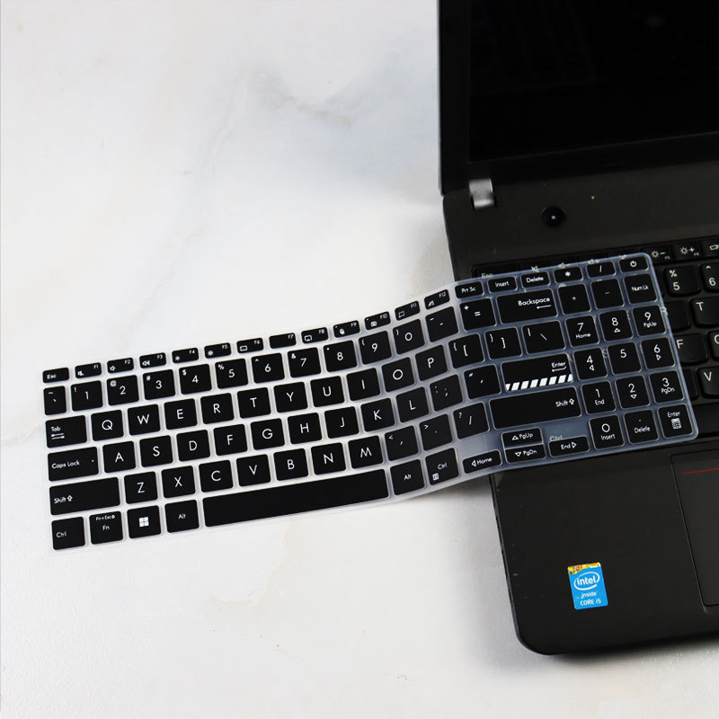Dla Asus Vivobook 15 2023 F1504 X1504 X1504ZA X1504VA X1504Z X1504V 15.6 cala silikonowa klawiatura laptopa pokrywa skóry: Black