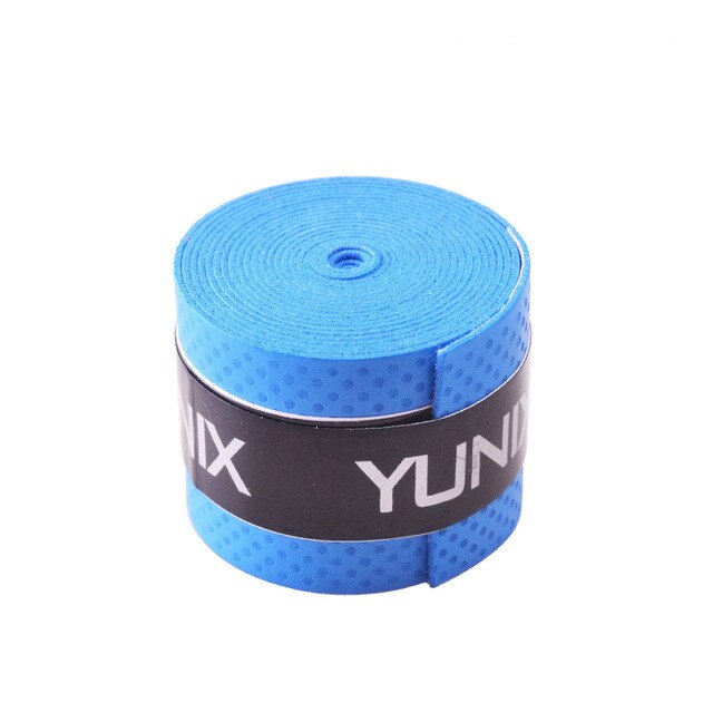 Poignée de Tennis en PU anti-vibration, 3 pièces, bandeau anti-transpiration: BLUE