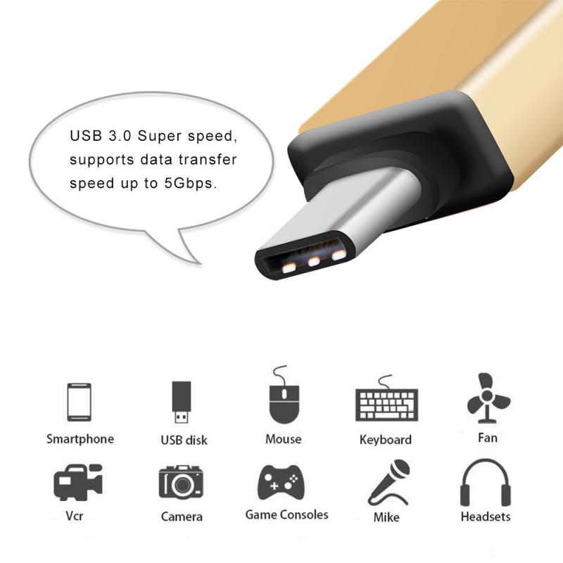 Typ C Männlichen Adapter zu USB 3,0 A Buchse OTG Funktion USB 3,0 Weiß und Schwarz OTG Daten synchronisieren Adapter für Macbook