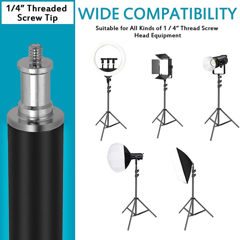 Photography Heavy Duty Tripod Stand Sturdy Aluminum Alloy Floor Selfie Ring Light For Studio Umbrella Backdrop LED Panel
