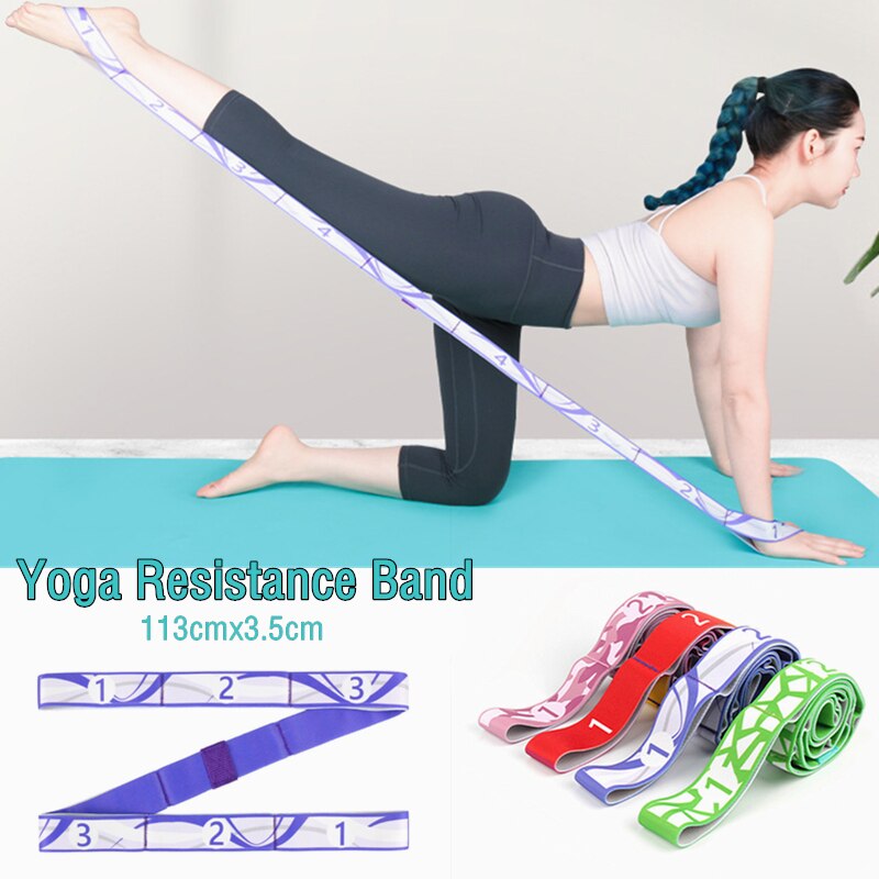 9-Grid Yoga Stretch Riem Gesegmenteerde Dans Vormgeven Lichaam Elastisch Touw Training Extra Weerstand Stretching Riem