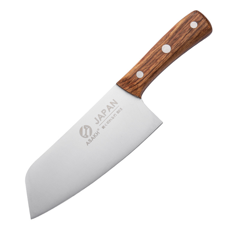 Stainless Steel Kitchen Knife Chopping Knife Super Sharp Dual-purpose Knife Cleaver Wooden Handle Chef Knife