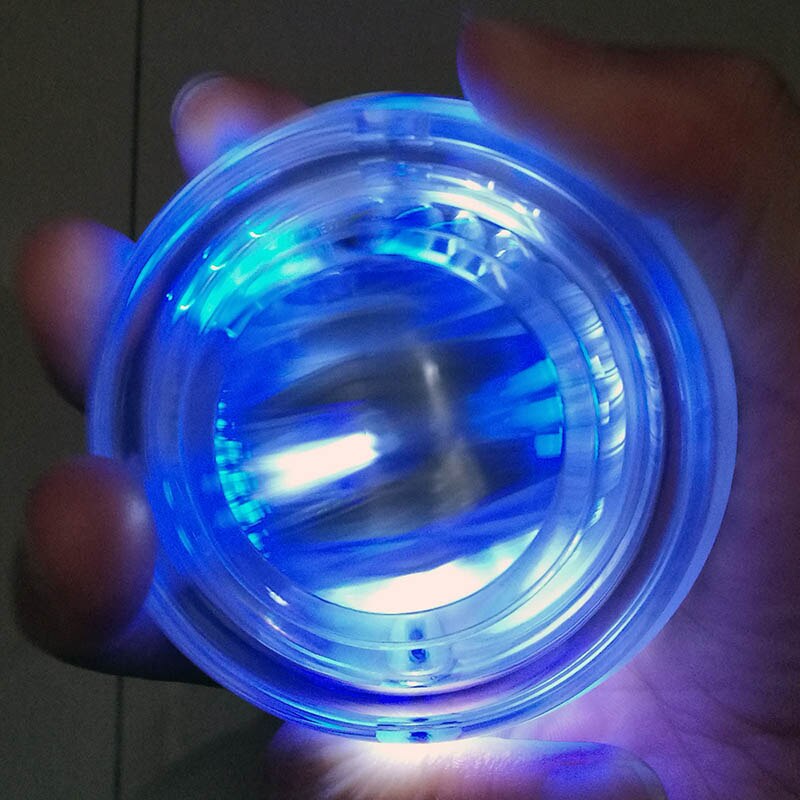 Żyroskop piłka powerball lekki nadgarstek piłka przyrząd robić ćwiczenia ramion wzmacniacz doprowadziło z prędkościomierz trening mięśni ciśnienie żyroskop: Niebieski