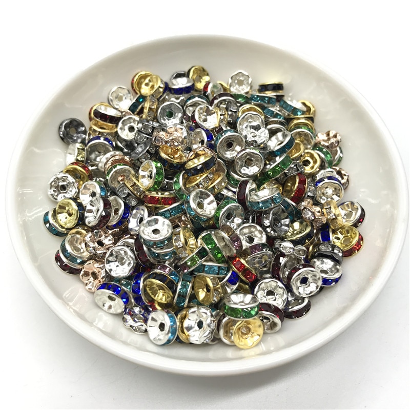 50pcs 8mm metal beads, gold plated silver plated beads, DIY jewelry, bracelet necklace accessories: 13