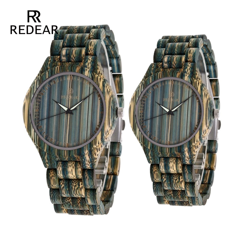 REDEAR Koppels Bule Bamboe Hout Horloge Luxe Vrouwen Automatische Horloge Mannen Automatische Quartz Horloges