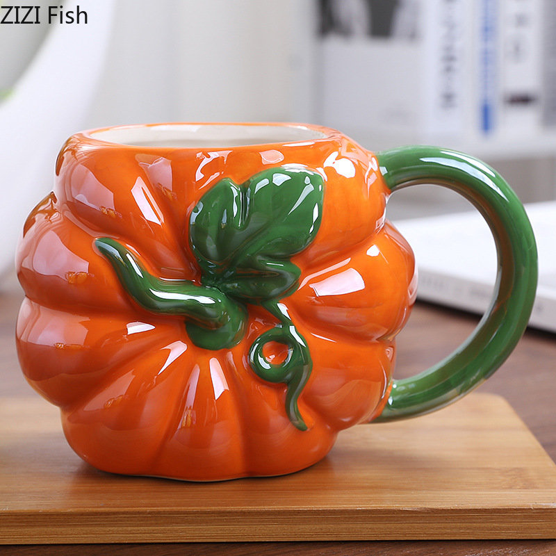 Taza de cerámica de fruta colorida creativa, taza de piña y fresas, fruta de dibujos animados, taza de leche para desayuno para niños, tazas de café