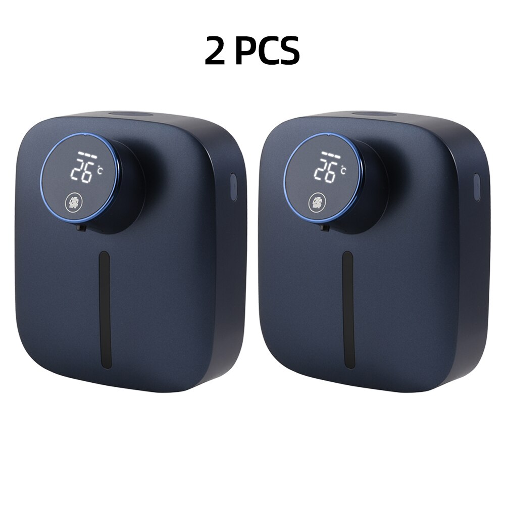 Automatic Soap Dispenser USB Rechargeable Foaming Touchless Hand Free Portable Foam Liquid Soap Dispenser for Bathroom Kitchen: A 2Pcs Type Blue