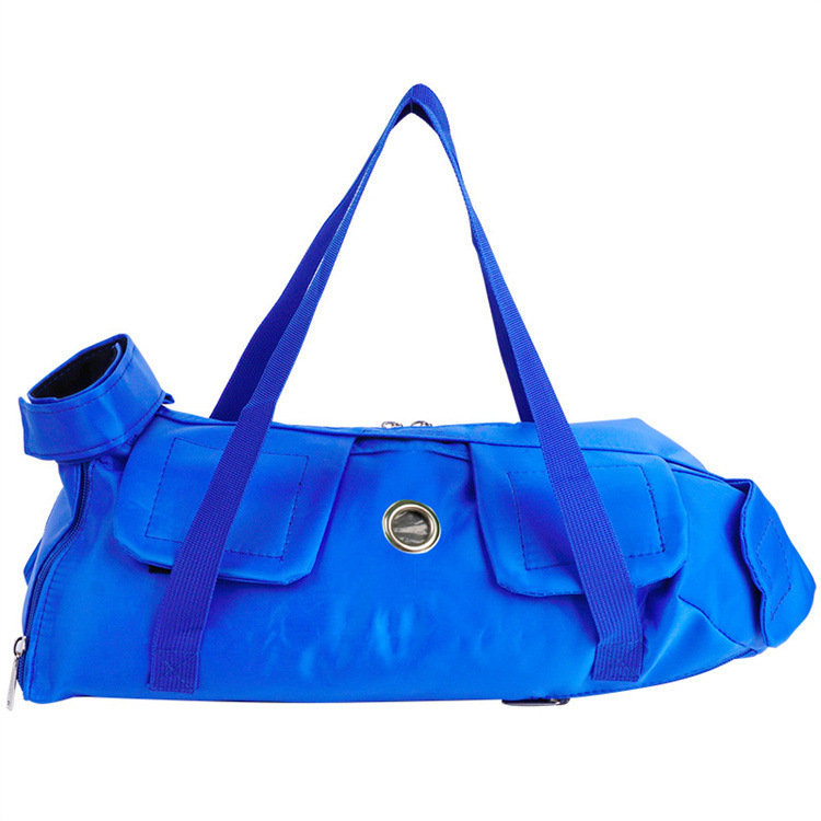 Portable and foldable pet carrying bag for cats, anti-scratch and bite, fixed cat bag for vaccination.: L / Blue